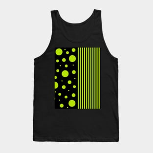 Spots and Stripes - Lime Green Tank Top